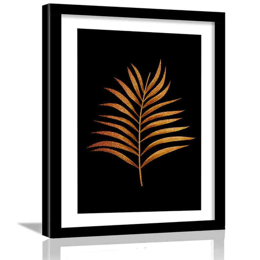 Nature Inspired Golden Leaf Wall Posters for Room Bedroom Living Room Wall Decor-Kotart