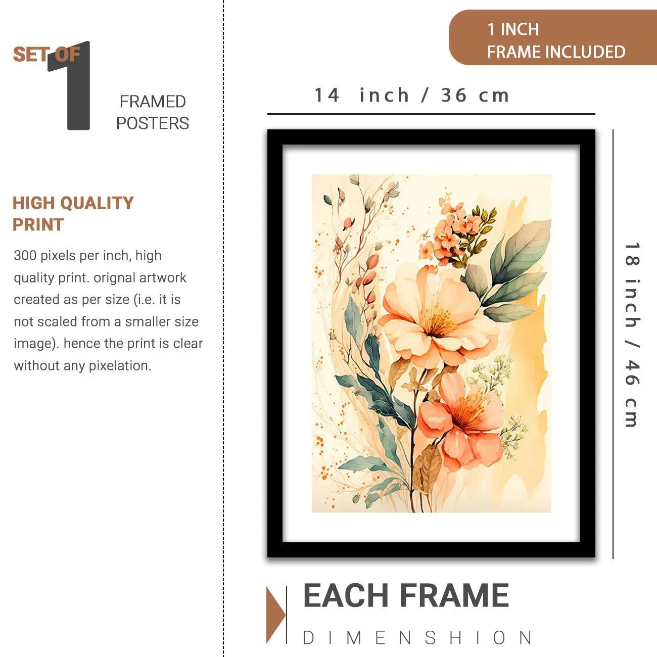 Nature-Inspired Modern Art Prints for Living Room Wall Decor - Floral ...