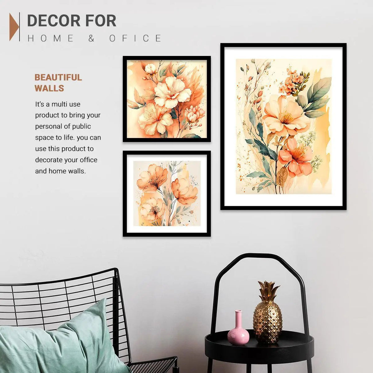 Nature-Inspired Modern Art Prints for Living Room Wall Decor - Floral ...