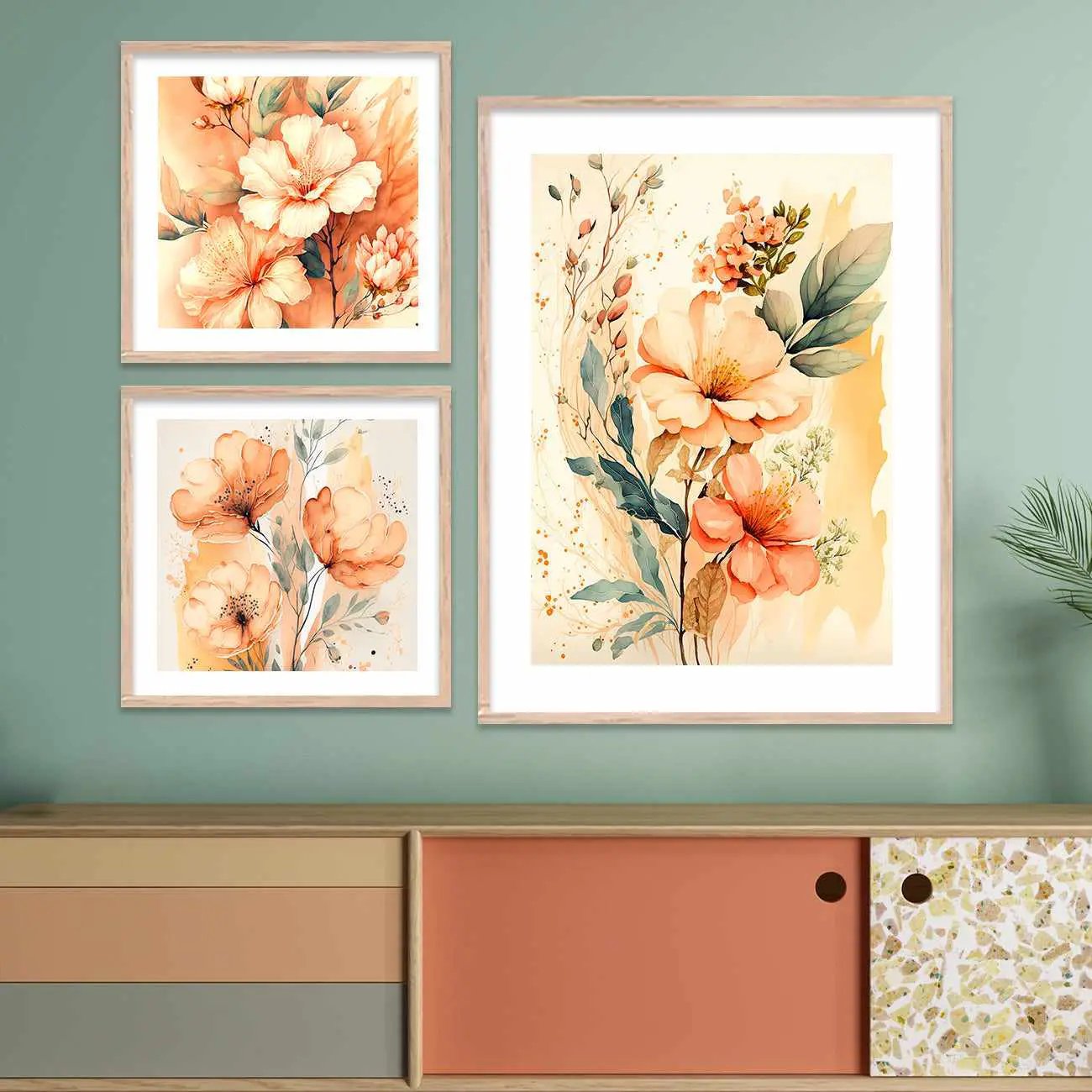 Nature-Inspired Modern Art Prints for Living Room Wall Decor - Floral Wall Decor Posters by Kotart