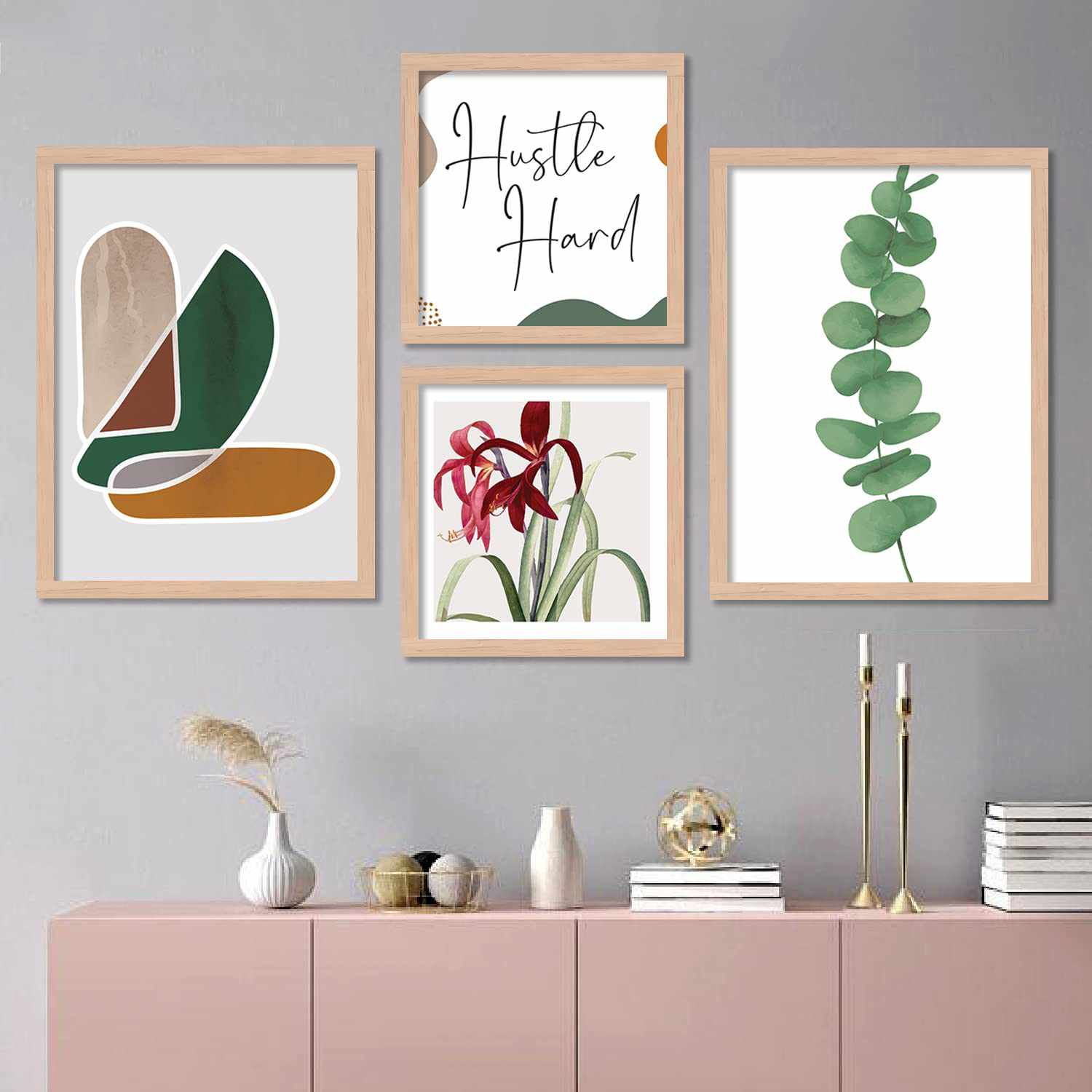 Nature Inspired Modern Art Wall Decor Framed Wall Paintings for Living Room, Bedroom-Kotart