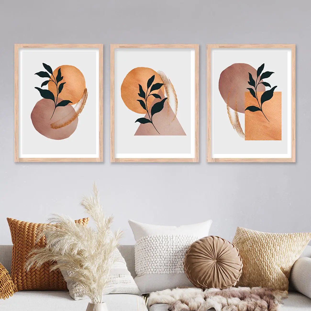 Nature Inspired Wall Arts for Living Room Wall Decor : Orange by Kotart store
