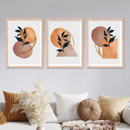 Nature Inspired Wall Arts for Living Room Wall Decor : Orange-Kotart