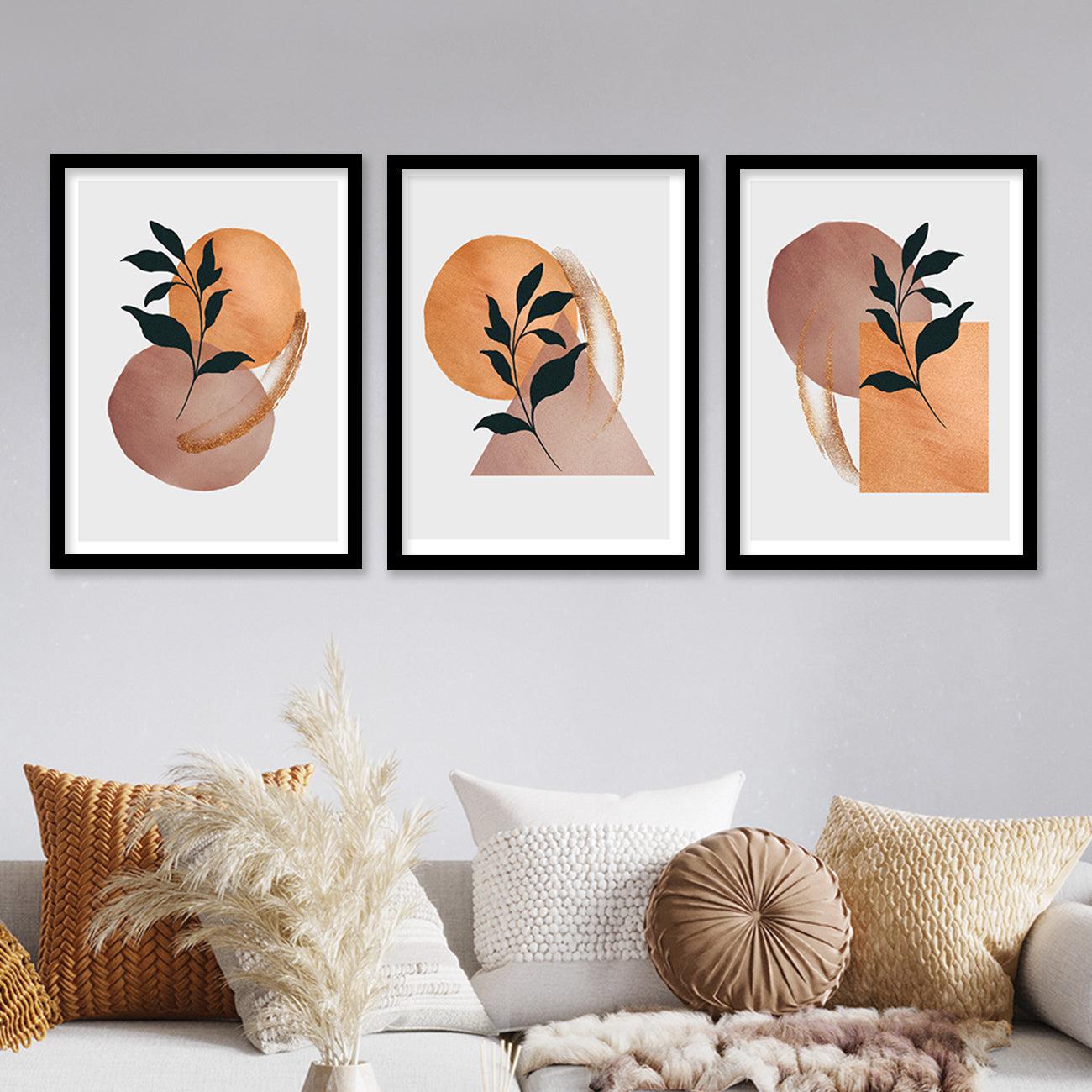 Nature Inspired Wall Arts for Living Room Wall Decor : Orange-Kotart