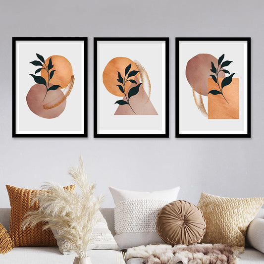 Nature Inspired Wall Arts for Living Room Wall Decor : Orange-Kotart