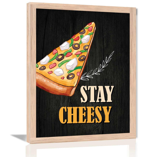 Pizza Poster with Frame for Foodies-Kotart