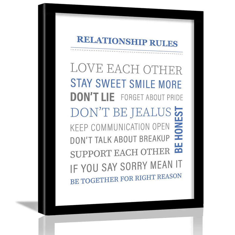 Relationship Rules Wall Poster for Kitchen Restaurant by Kotart store