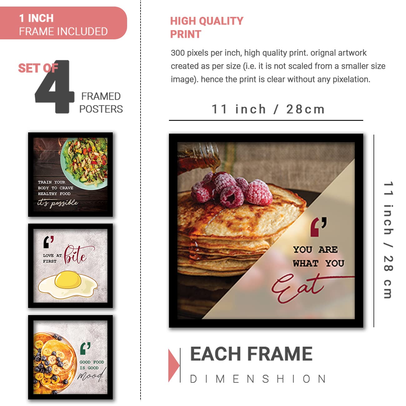 Restaurant Gallery Wall Art: Frame Combo - Set of 8-Kotart