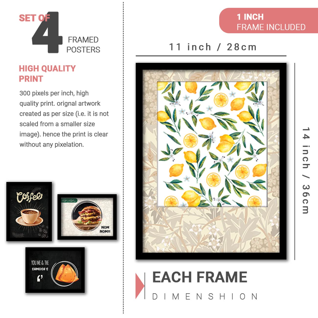 Restaurant Gallery Wall Art: Frame Combo - Set of 8-Kotart