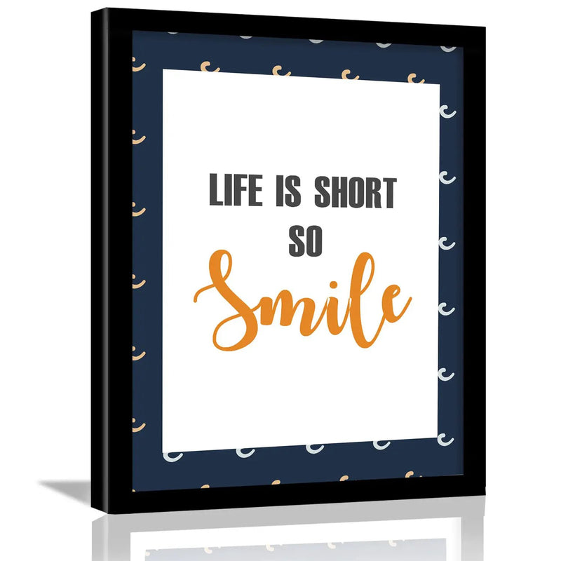 Smile Framed Motivational Quotes Posters by Kotart store