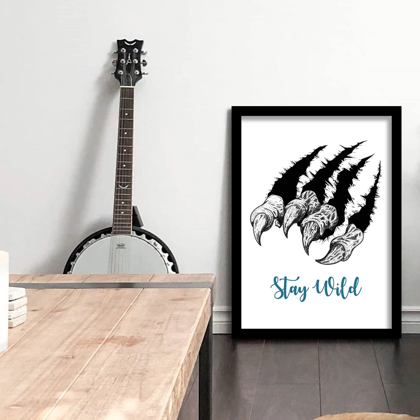 Stay Wild Inspirational Quotes Wall Posters with Frame-Kotart