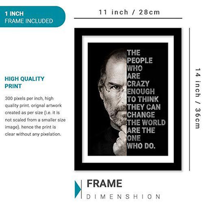 Steve Jobs Motivational Quotes Framed Wall Posters-Kotart
