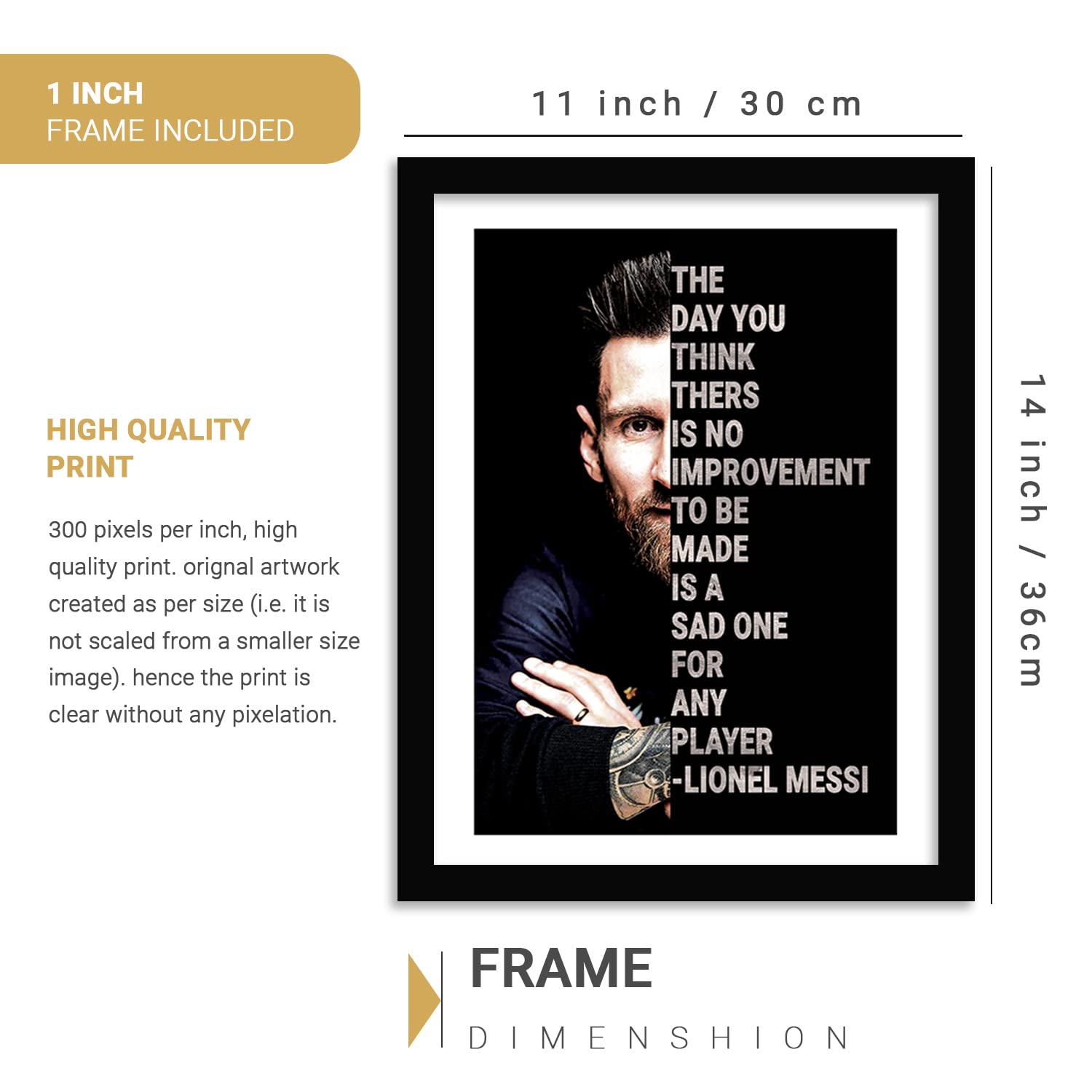 Steve Jobs Motivational Quotes Poster with Frame-Kotart
