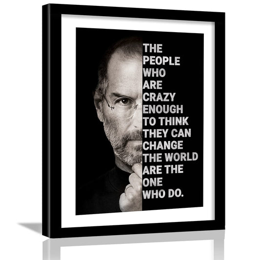 Steve Jobs Motivational Quotes Poster with Frame-Kotart