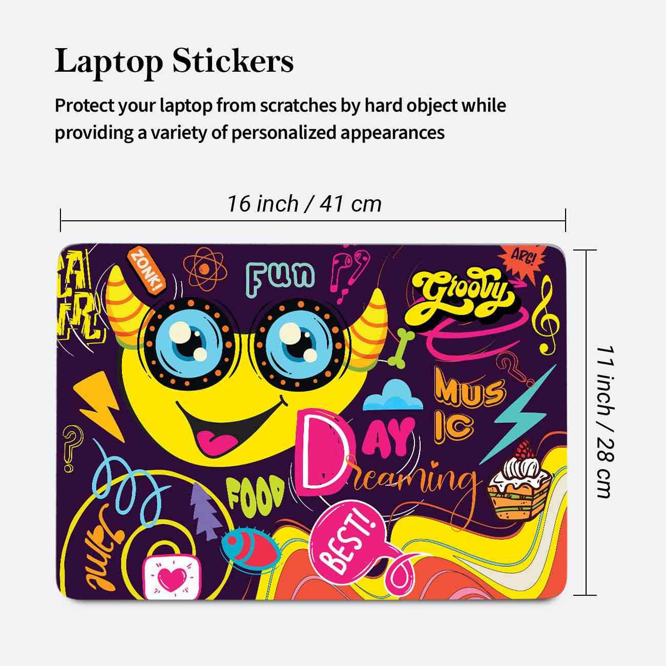 Stylish Graphic Laptop Skin Upto 15.6 inch-Kotart