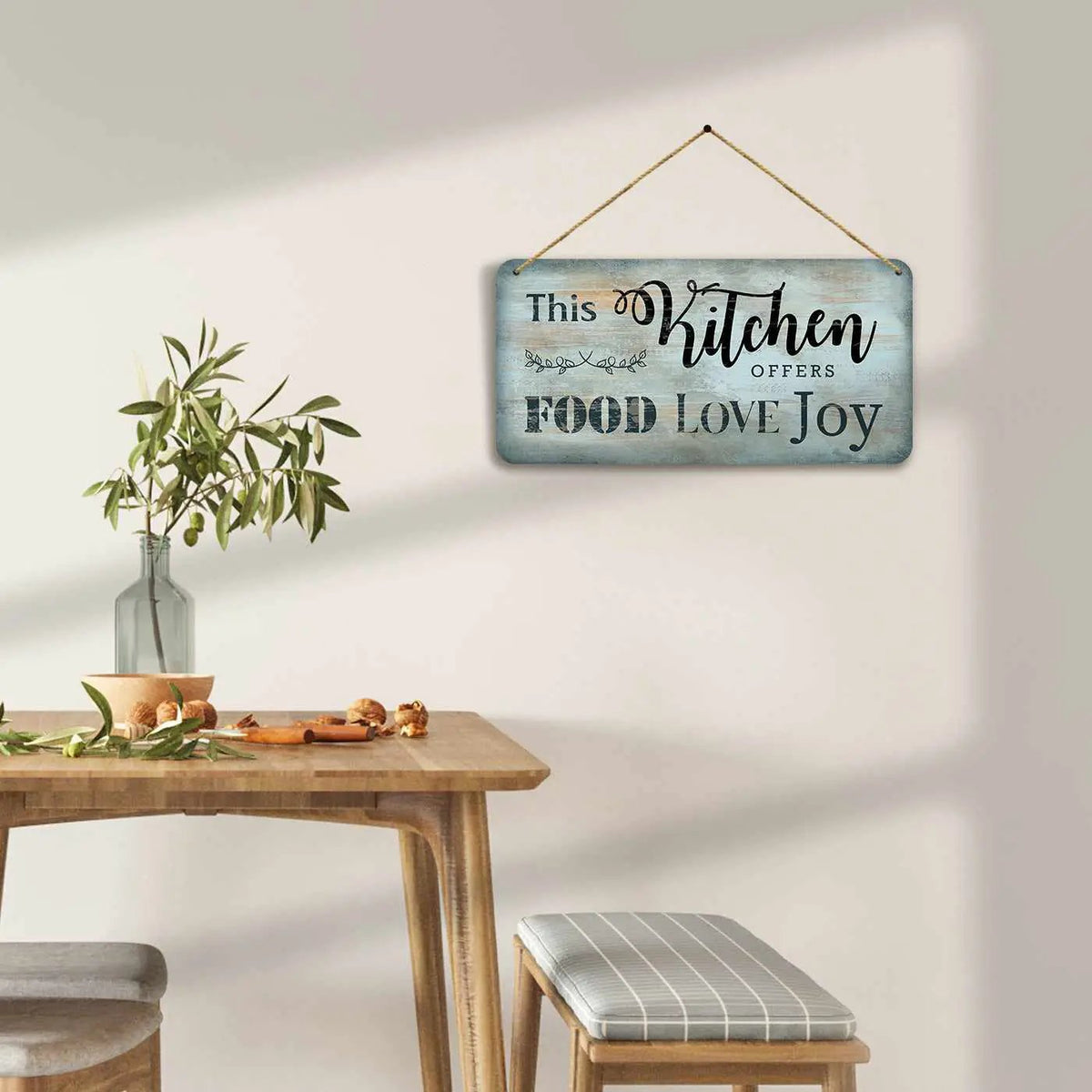 The Kitchen Quotes MDF Wood Wall Hanging for Kitchen and Restaurant Wa ...