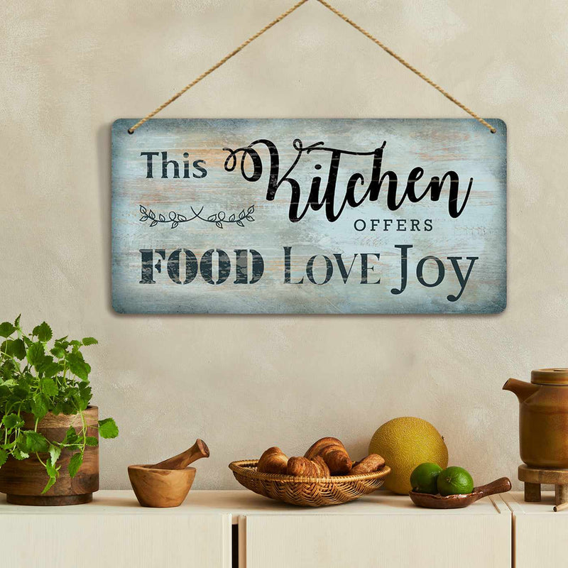 The Kitchen Quotes MDF Wood Wall Hanging for Kitchen and Restaurant Wall Decor - Kitchen Wooden Wall Decor Vintage Wooden Sign-Kotart