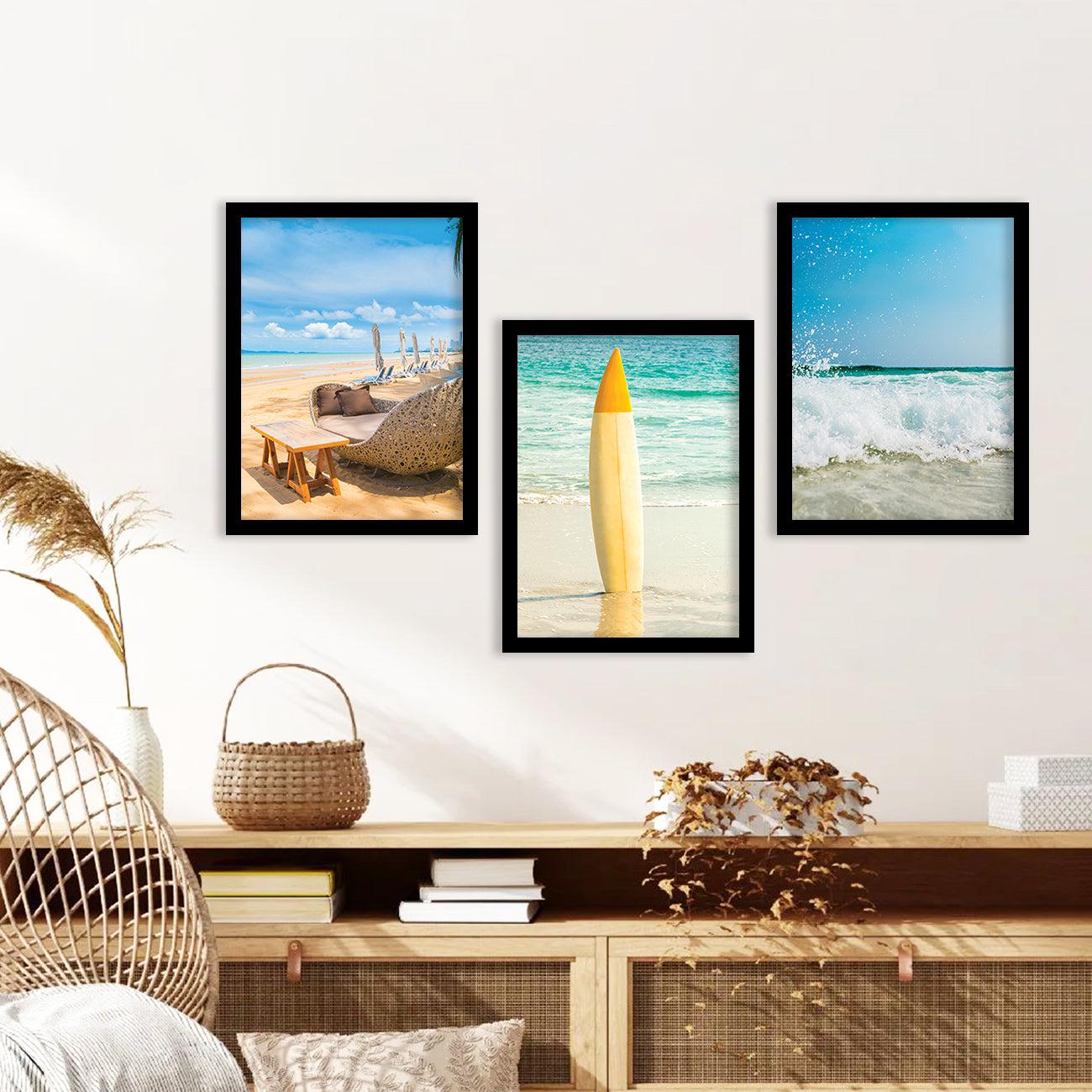 Travel Theme Framed Wall Posters : Beautiful Beach Wall Frames-Kotart