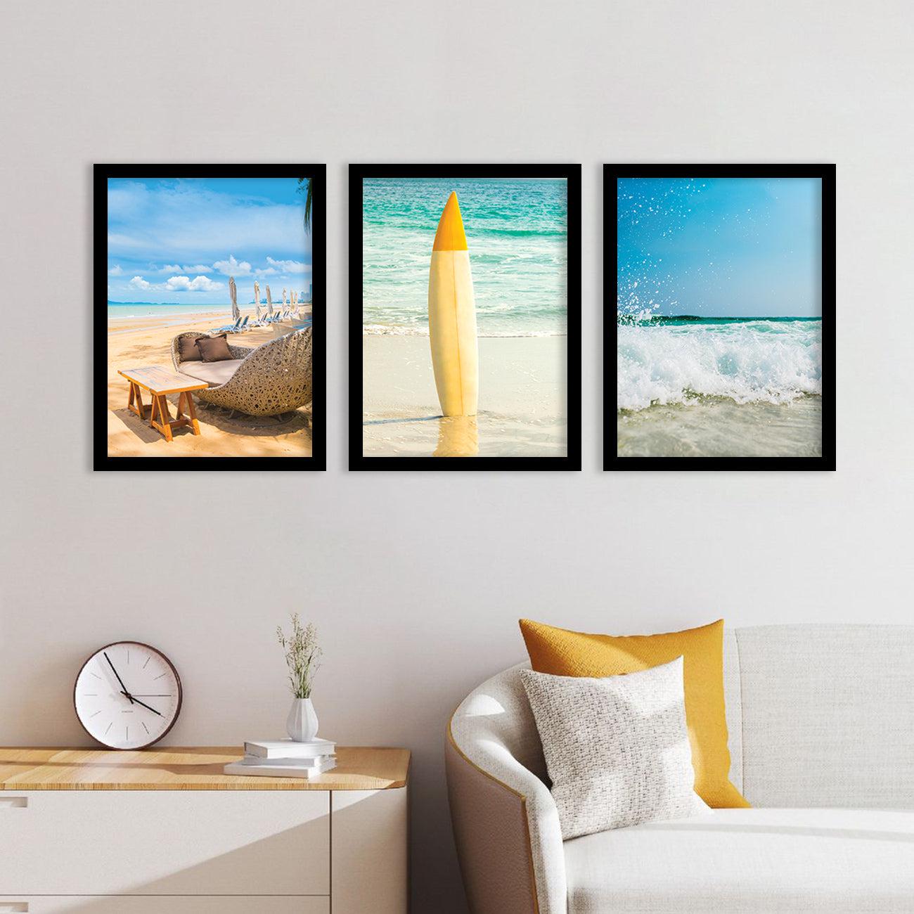 Travel Theme Framed Wall Posters : Beautiful Beach Wall Frames-Kotart