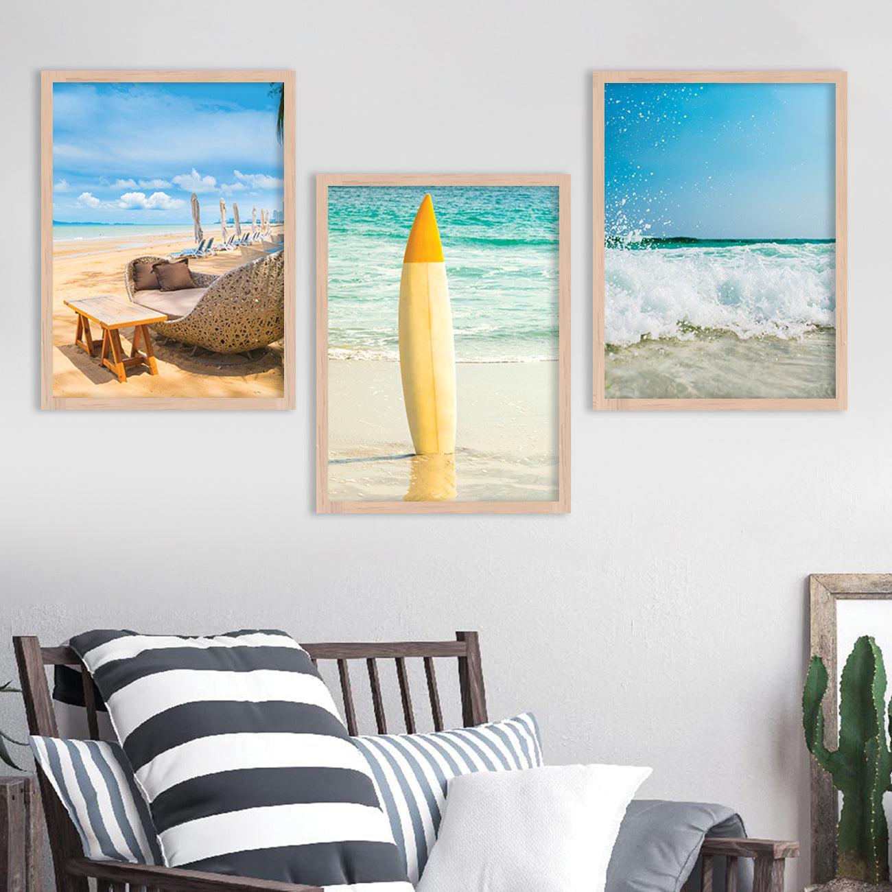 Travel Theme Framed Wall Posters : Beautiful Beach Wall Frames-Kotart