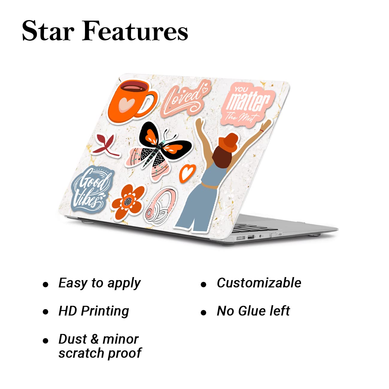 Trendy Laptop Skin Upto 15.6 inch-Kotart