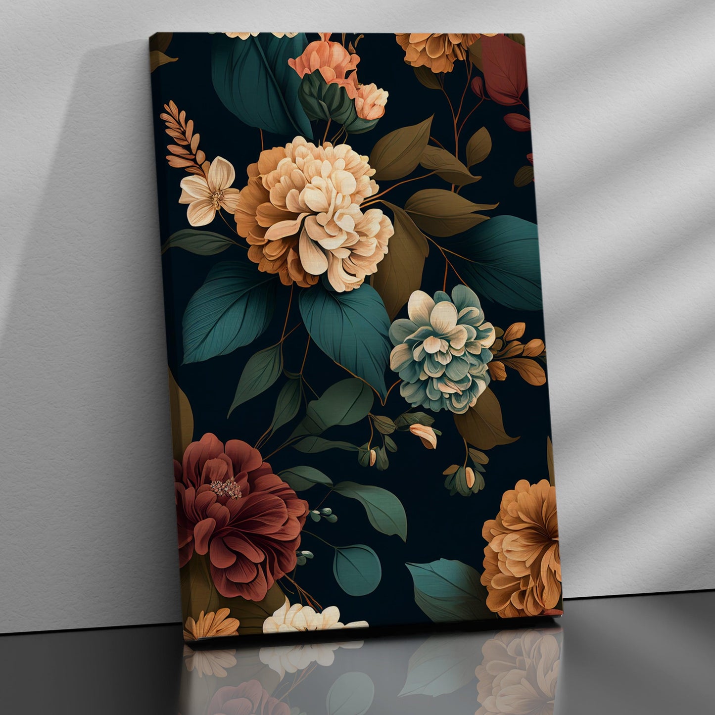 Unique and Stylish Vibrant Floral Abstract Art on Canvas - Ideal for Wall Decoration-Kotart