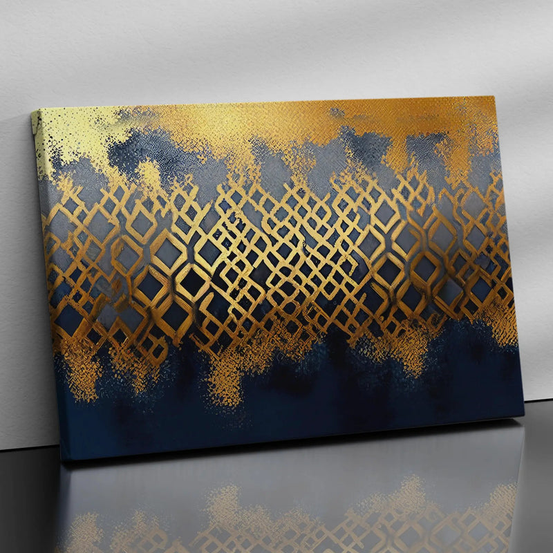 Upgrade Your Home with Bold and Beautiful Golden Abstract Art on Canvas - Living Room and Bedroom-Kotart