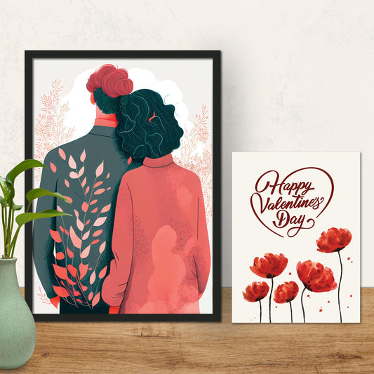 Valentine's Day Special Gift - Wall Frame and Greeting Card-Kotart