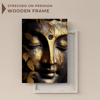Vibrant Buddha Canvas Painting - Large Buddha Canvas Art for Home and Office Wall Decor-Kotart