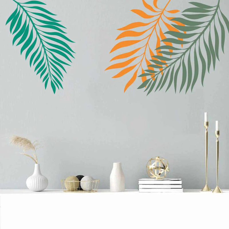 Vibrant Leaf Printed Peel and Stick Wall Decals-Kotart