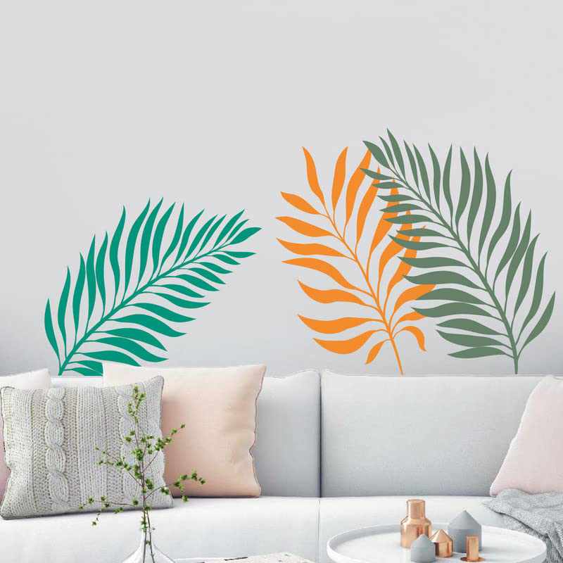 Vibrant Leafs Wall Stickers for Home Decor-Kotart