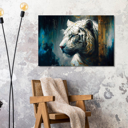 Vibrant Lion Canvas Paintings - Modern Canvas Art-Kotart