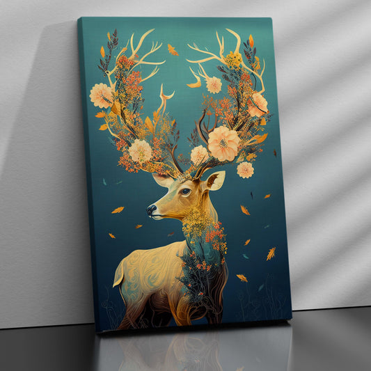 Vibrant Modern Deer Art Canvas Painting for Living Room Bedroom Home Wall Decor-Kotart