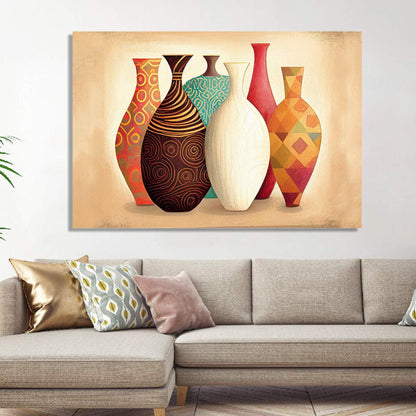 Vintage Pots / Vases Art Canvas Paintings - Modern Art Canvas Paintings for Living Room Bedroom Home and Office Wall Decor-Kotart