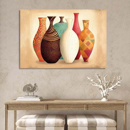 Vintage Pots / Vases Art Canvas Paintings - Modern Art Canvas Paintings for Living Room Bedroom Home and Office Wall Decor-Kotart