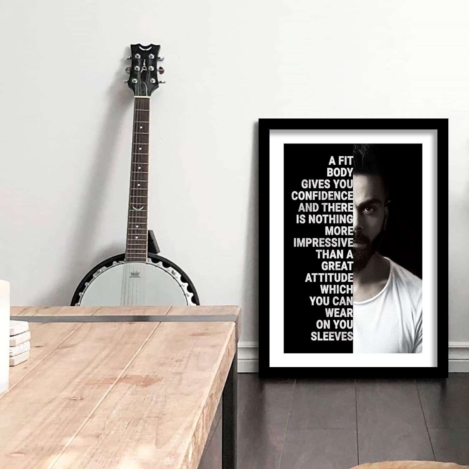 Virat Kohli Motivational Quotes Poster with Frame-Kotart