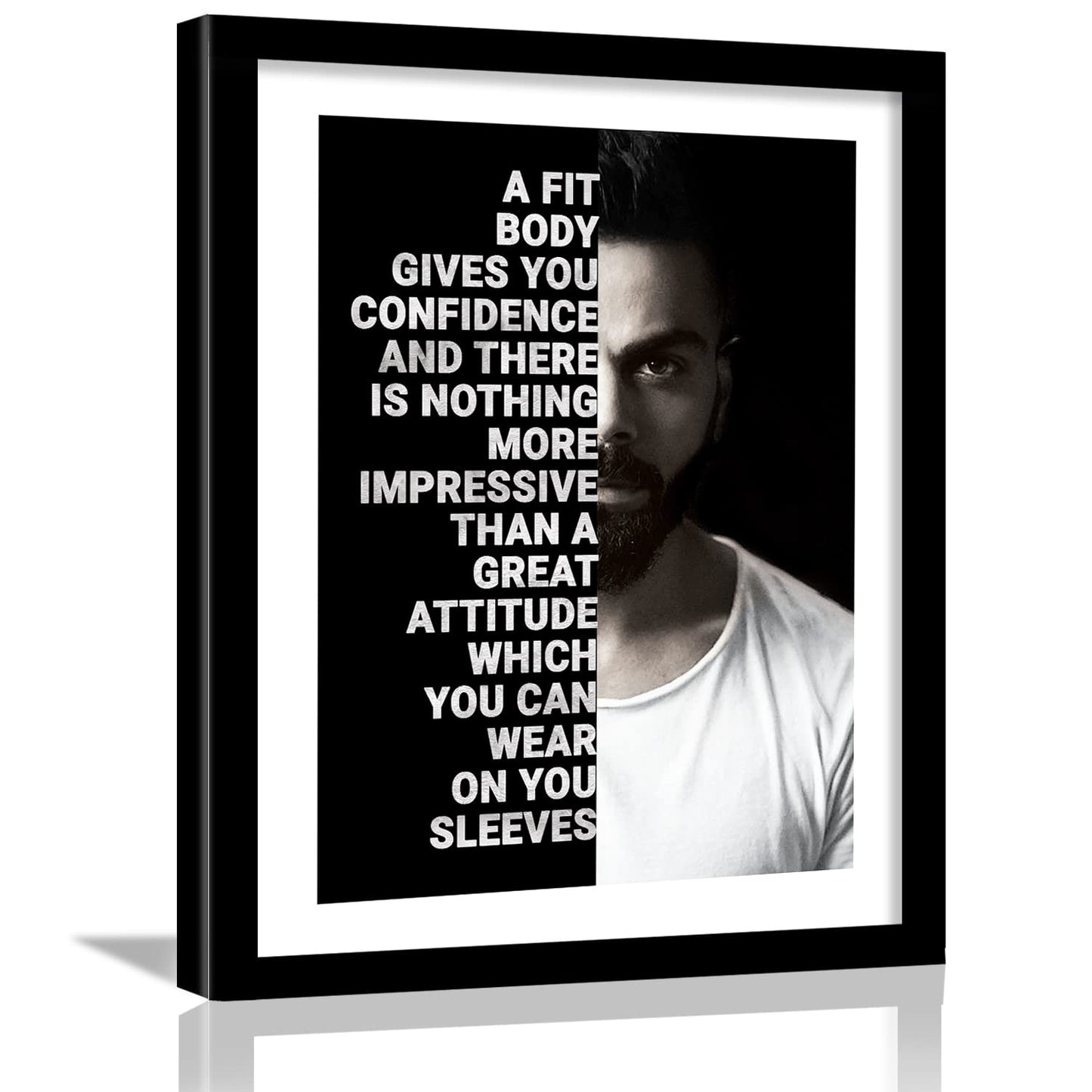 Virat Kohli Motivational Quotes Poster with Frame-Kotart