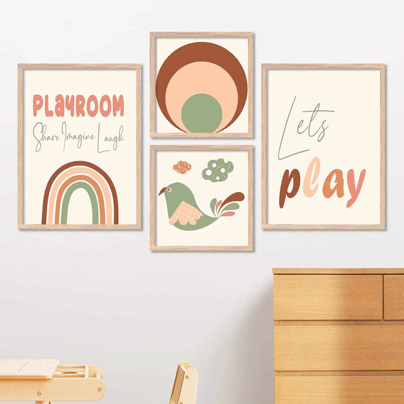 Wall Hangings for Kids Room Wall Decoration - Set of 4-Kotart