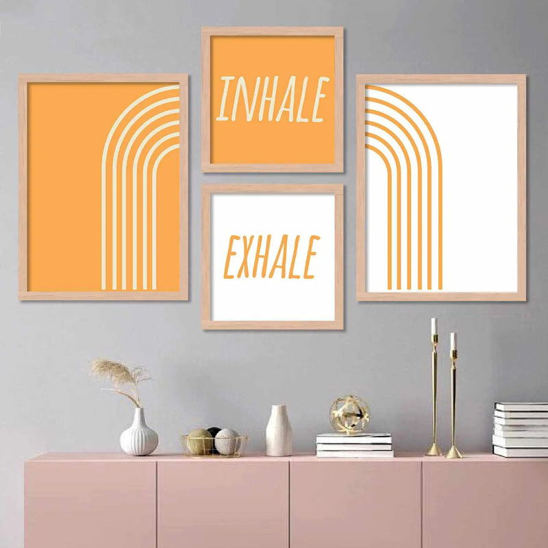 Yellow Crush : Modern Wall Art Combo with Frame for Any Room Decor-Kotart